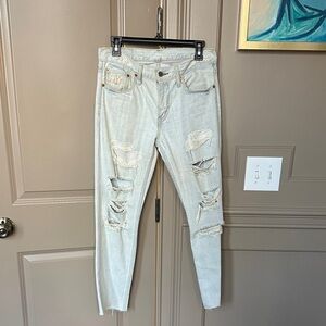 Vintage Levis Distressed Light Gray Women's Jeans